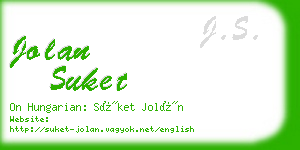 jolan suket business card